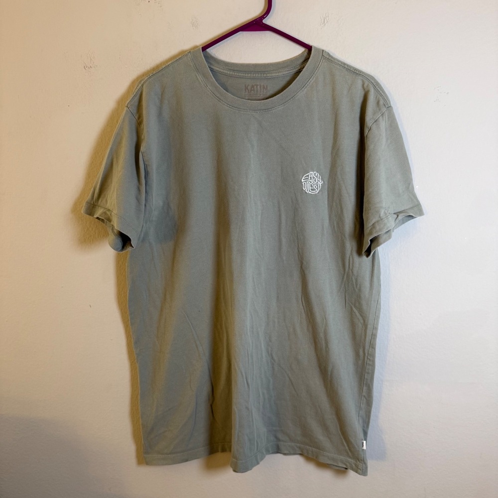 Katin Mens Easy Does It Graphic T-Shirt Sage Green Organic Cotton XL